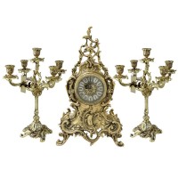 Часы каминные с канделябрами Веллингтон