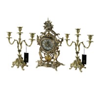 Часы каминные с канделябрами Тиана