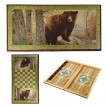 Подарочные нарды и шашки Мишка в лесу