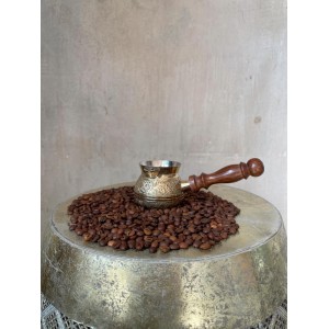 Латунная турка Резной листок