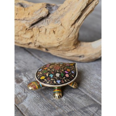 Шкатулка Красочная черепаха (латунь)