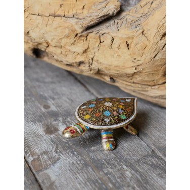 Шкатулка Цветная черепаха (латунь)