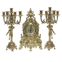 Часы каминные с канделябрами Соломон Часы каминные с канделябрами Соломон