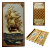 Подарочные нарды и шашки Морская блокада