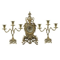 Часы каминные с канделябрами Брегет