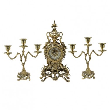 Часы каминные с канделябрами Брегет Часы каминные с канделябрами Брегет
