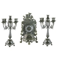Часы каминные с канделябрами Замия