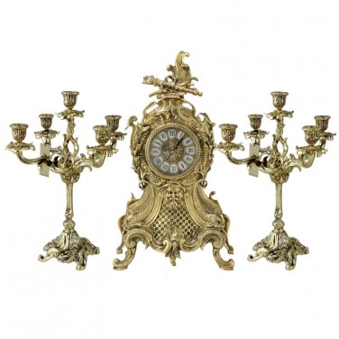 Часы каминные с канделябрами Геридон