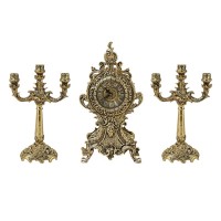 Часы каминные с канделябрами Вимарк