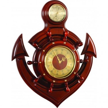 Метеостанция "Якорь"с часами и барометром