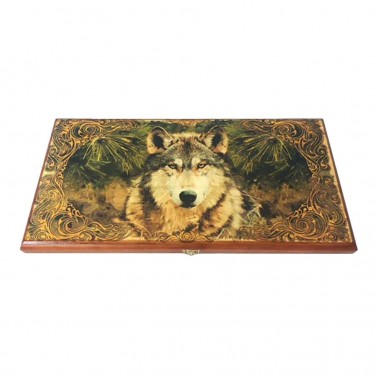 Подарочные нарды и шашки Серый вожак