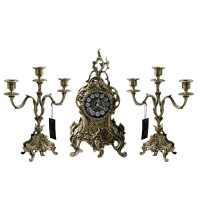 Часы каминные с канделябрами Эйфель Часы каминные с канделябрами Эйфель