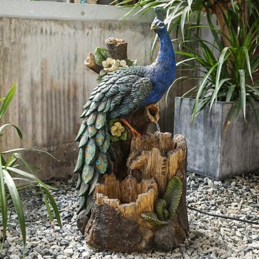 Декоративный фонтан Павлиний хвост (с подсветкой)