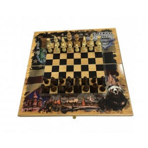 Подарочные нарды и шахматы Гамбит миротворцев