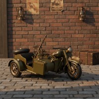 Фигурка Армейский мотоцикл 2МБ