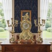 Часы каминные с канделябрами Менора