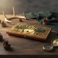 Подарочные нарды и шашки Серый вожак