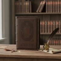 Ежедневник А5 Дневник трудоголика (кожа)