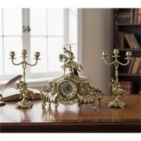 Часы каминные с канделябрами Медный всадник