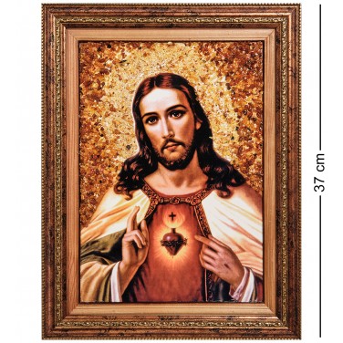Икона Иисус Христос (янтарная крошка)