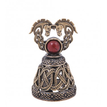 Фигурка Пара лошадей-колокольчик (янтарь)