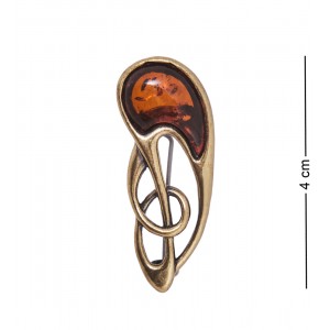 Фигурка - брошь Нотка ветра (янтарь)