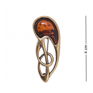 Фигурка - брошь Нотка ветра (янтарь)