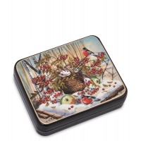 Шкатулка Снегири у рябины (ручная работа)