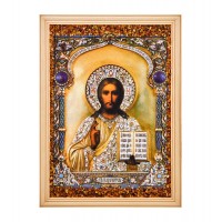 Икона Господь Вседержитель (янтарная крошка)