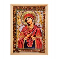 Икона Семистрельная Божией Матери (янтарная крошка)