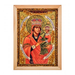 Икона Божией Матери Споручница грешных (янтарная крошка)