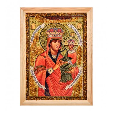 Икона Божией Матери Споручница грешных (янтарная крошка)