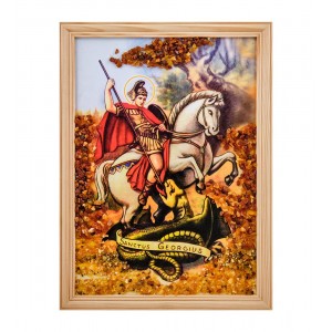 Икона Архангел Михаил (янтарная крошка)