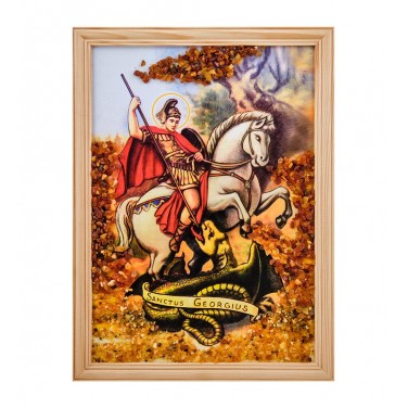 Икона Архангел Михаил (янтарная крошка)