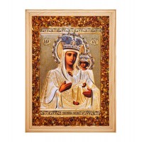 Икона Божией Матери Тамбовская (янтарная крошка)