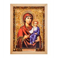 Икона Божией Матери Смоленская (янтарная крошка)