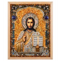 Икона Господь Вседержитель (янтарная крошка)