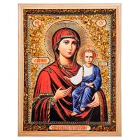 Икона Божией Матери Смоленская (янтарная крошка)