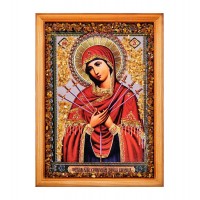 Икона Божией Матери Семистрельная (янтарная крошка)