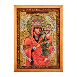 Икона Божией Матери Споручница грешных (янтарная крошка)