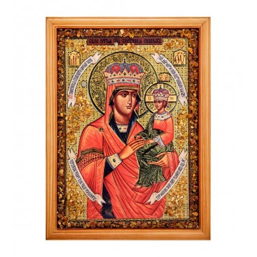 Икона Божией Матери Споручница грешных (янтарная крошка)