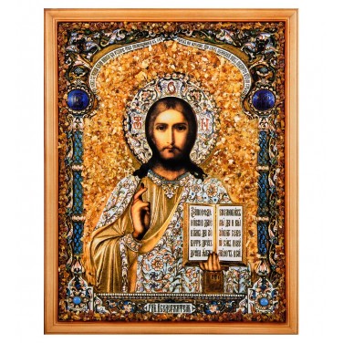 Икона Господь Вседержитель (янтарная крошка)