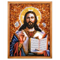Икона Иисус Христос (янтарная крошка)