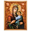 Икона Божией Матери Иверская (янтарная крошка)