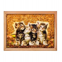 Картина Котята (янтарная крошка)
