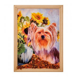 Картина Йоркширский терьер (янтарная крошка) Картина Йоркширский терьер (янтарная крошка)