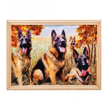 Картина Верные овчарки (янтарная крошка)