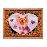 Картина Любимчик йорк (янтарная крошка)