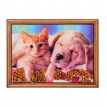 Картина Пушистые питомцы (янтарная крошка)