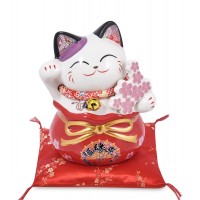 Копилка Кот с сакурой